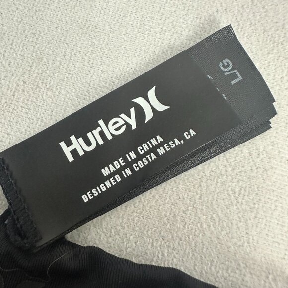 Hurley Womens Solid Cheeky Hipster Bikini Bottom Swimwear Black Size Large - Picture 7 of 11